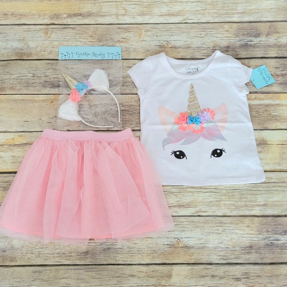 Cynthia Rowley Unicorn 3pcs Girl Set Size 5-6 years
